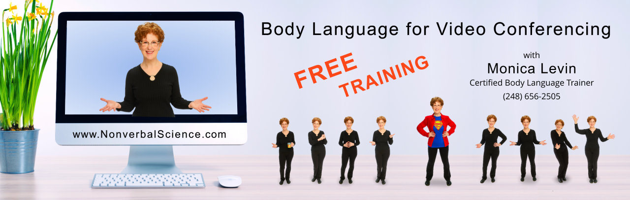 Free body language training for video conferencing